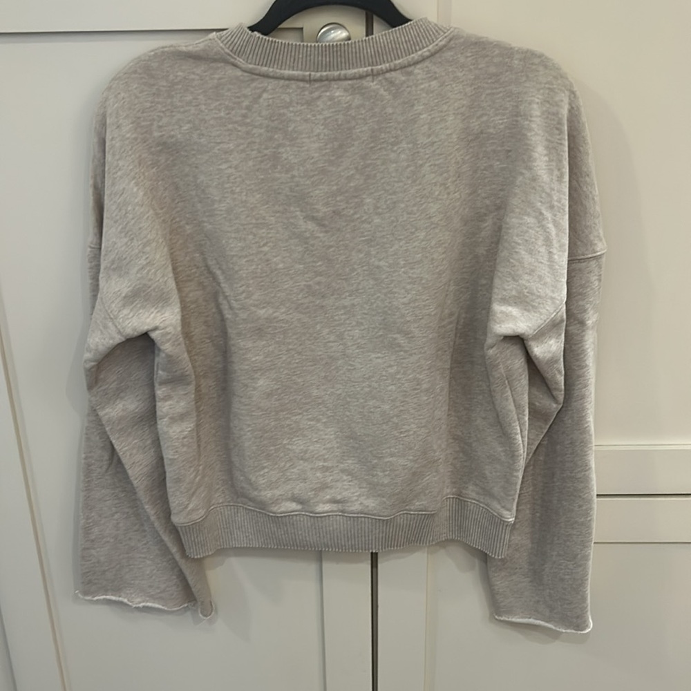 Spiritual Gangster cropped sweatshirt in heathered light tan, size small - Picture 8 of 8